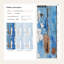 Papier peint effet bois vieilli, lames bleues, amovible, peinture écaillée, double rouleau-739928805