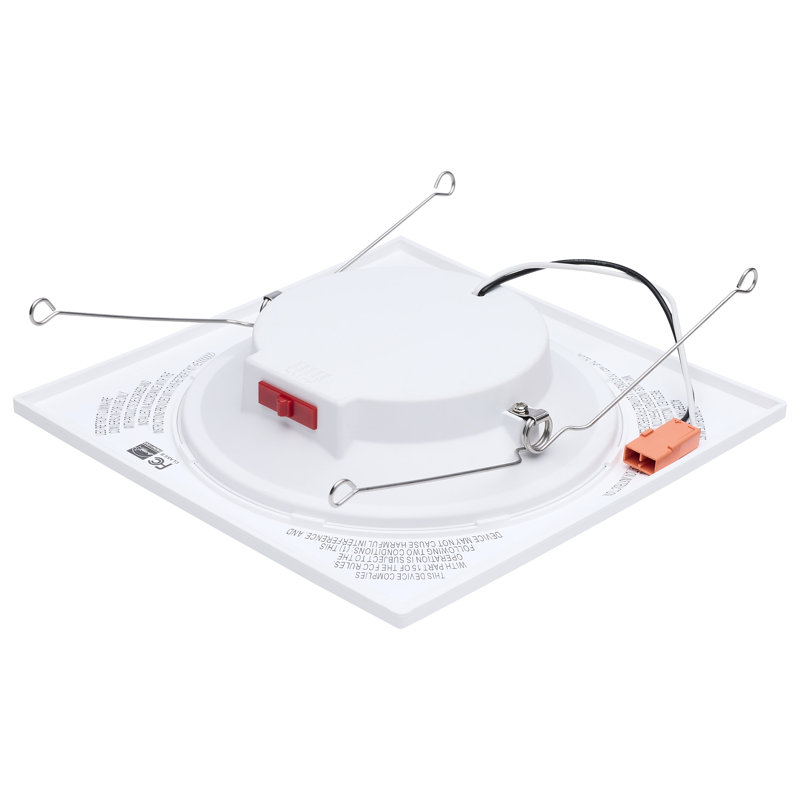 10 Watt LED Downlight Retrofit 5-6 Inch CCT Selectable Square White Finish