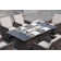 Rectangular 10 - Person Aluminum Fire Pit Table Dining Set with Cushions