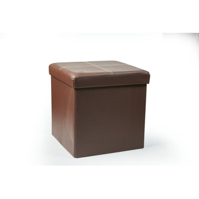 Caversham 38cm Wide Square Solid Colour Storage Ottoman with Storage