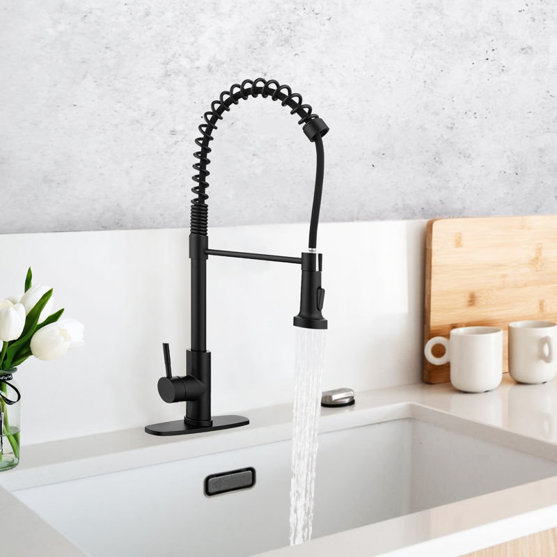 Robinet de cuisine LAFUysO, Noir mat