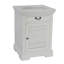 Meuble-lavabo simple 24 po à finition blanche et plateau en marbre blanc