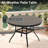 Outdoor Round Patio Table For 6 - 7, All Weather Metal Dining With Adjustable Umbrella Hole, Powder Coated Rust Protection, Bent Legs Better Stability And Aesthetics, Hand Polished Finish, Ideal-1361616889