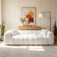 Canapé 102,7 po à motif de nuage de guimauve, 4 places surdimensionnées avec 2 coussins décoratifs, sans assemblage requis, blanc-524363810