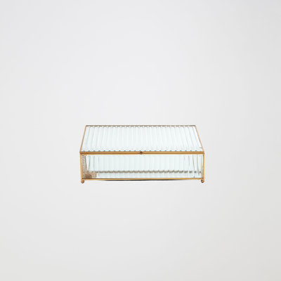 Reeded Stainless Steel Decorative Box