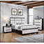 Commode contemporaine à 4 tiroirs 1Pc avec finition craie blanche et noire, mobilier de rangement en bois durable