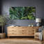 «Lush Green Jungle Leaves Close Up Botanical Decor», reproduction d'art sur toile encadrée 3 pièces-1835889276-1835889275