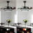 42" Modern Ceiling Fan With Led Light & Remote, Blooth Speaker,  Reversible, 6 Speeds