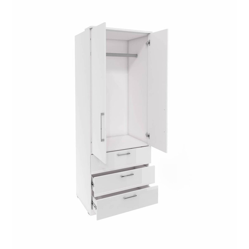 Brysin 1 Door Manufactured Wood Wardrobe
