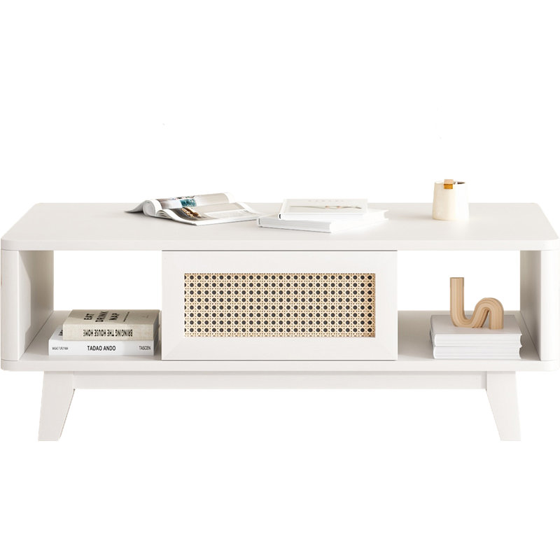 Toulouse Single Coffee Table, White