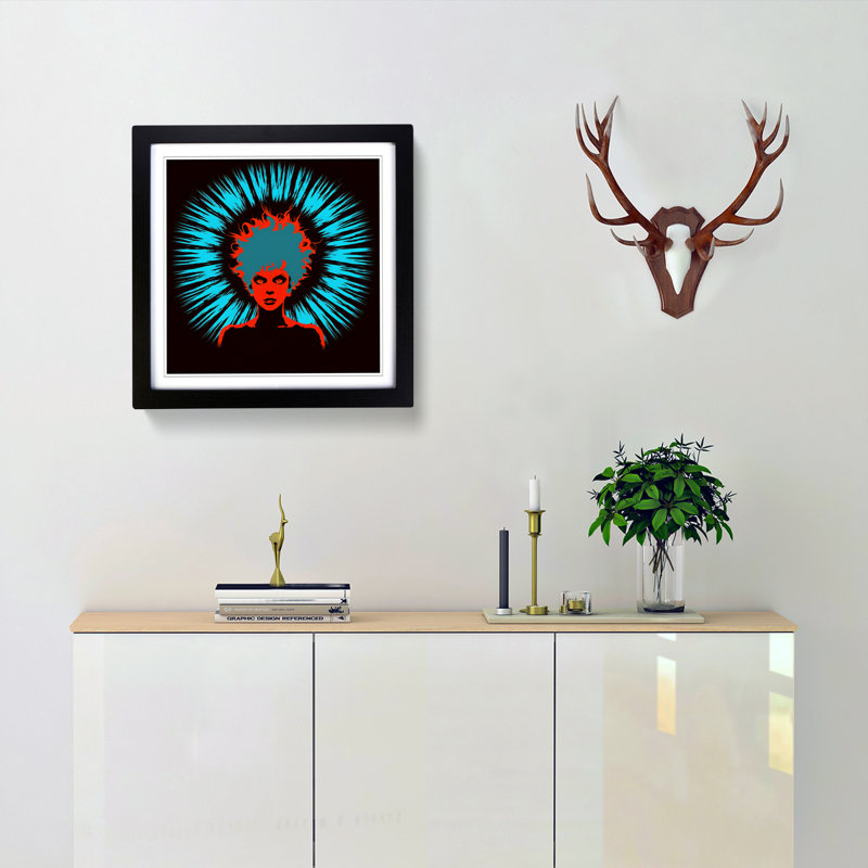 Hypnotize Silhouette No.1 - Framed Print, Black