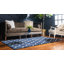 Tapis géométrique bleu foncé / ivoire Ruri-1515331079