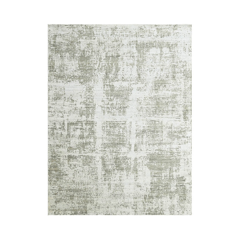 Tapis rectangulaire en laine Hridaan, Rectangle 3 pi 1 po x 4 pi 11 po