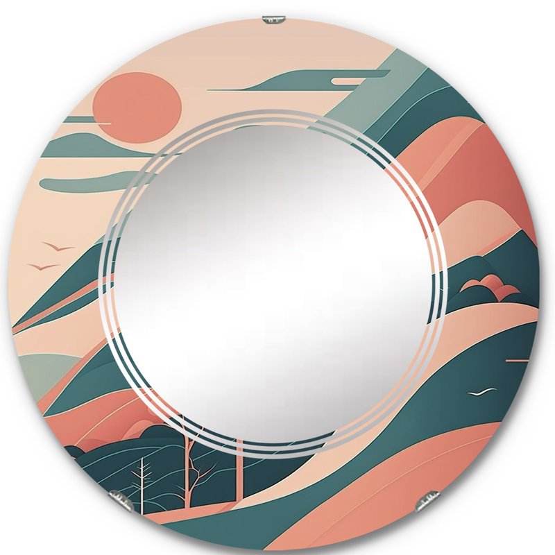 Mahlum - Modern Wall Mirror Round, 24 po x 24 po