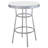 Werner Glossy White and Chrome Round Bar Table