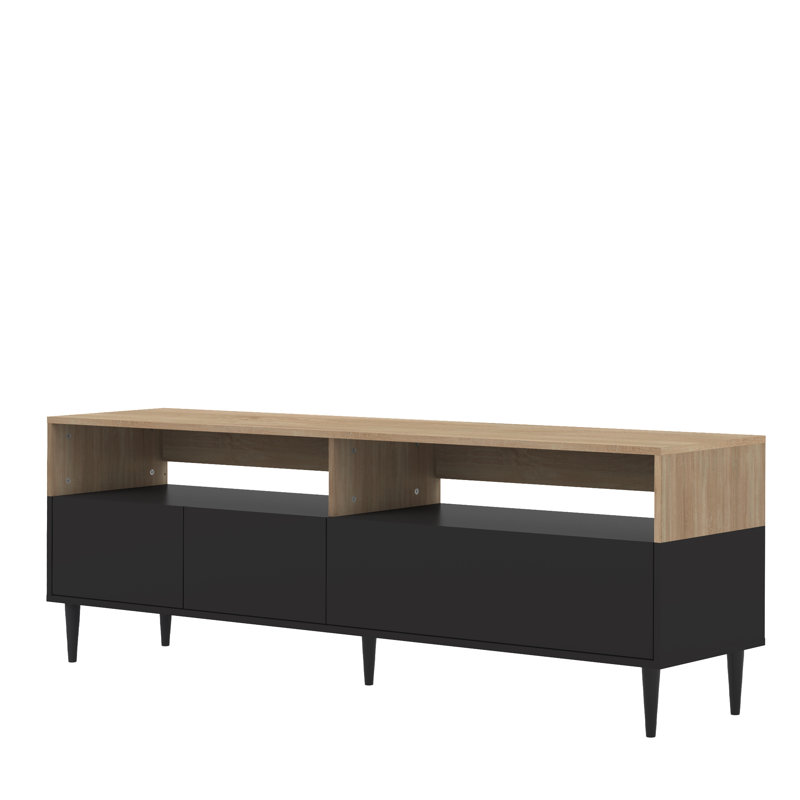 Horizon TV Stand for TVs up to 75", Oak/Black