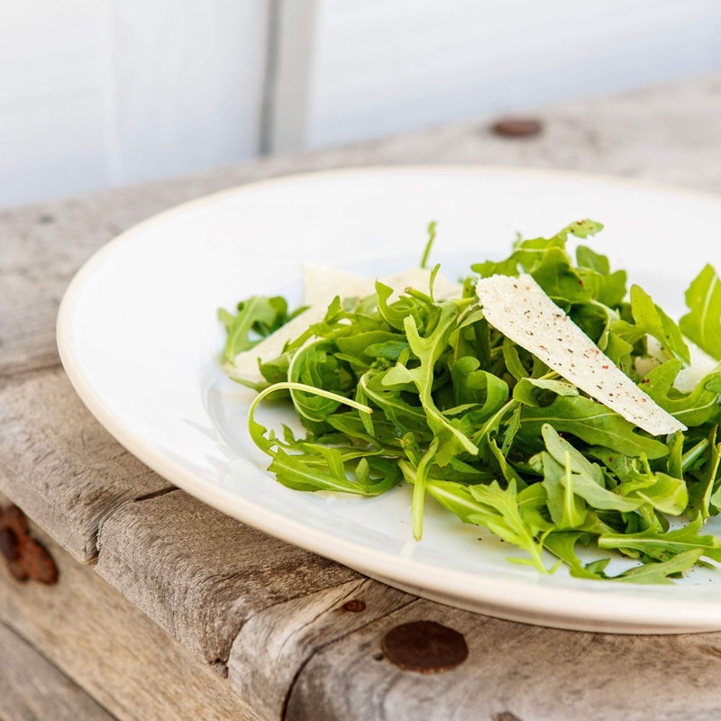 Beja Salad/Dessert Plate, White/Cream