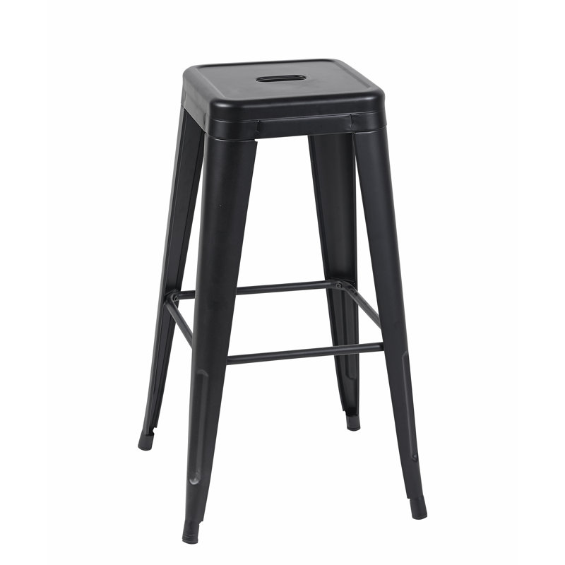 Tabouret à hauteur de comptoir 30 pouces, Tabouret de bar (siège d'une hauteur de 30 po), Noir