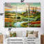 Paysage italien, campagne, ensemble d'art sur toile-107754495-107754493