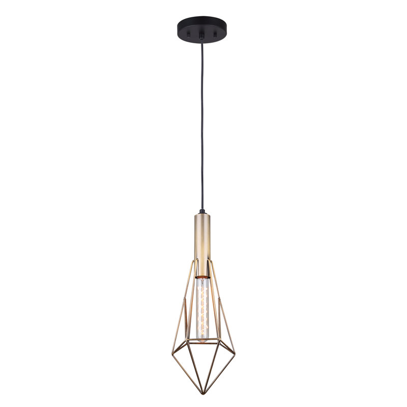 Brainerd 1 - Light Single Pendant, Black/Gold