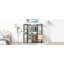 Garde-robe de style ouvert avec rails suspendus, tablettes et tiroirs-752053391