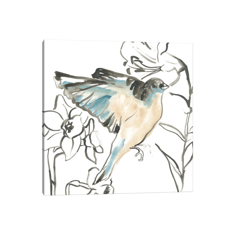 «Songbird Meadow I» par - Toile tendue, H 12 po x l 12 po x P 0,75 po
