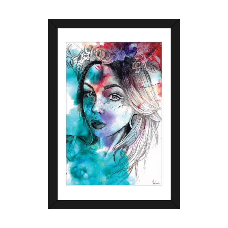 « untitleed i », impression sur toile, Papier d'art encadré noir, H 24 po x l 16 po x P 1 po