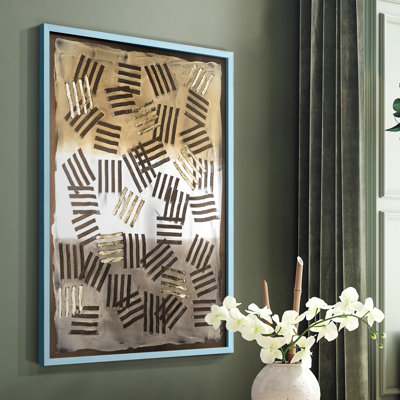 Raffia Palm I, reproduction encadrée - bois massif