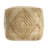 Chatav Hand-woven Jute Geometric Tan Upholstered Ottoman Pouf