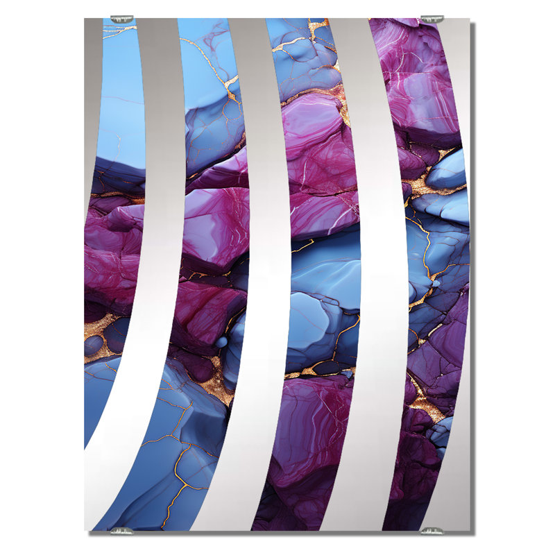 Axcell - Miroir mural à formes abstraites modernes MIR137852, 32 po x 24 po