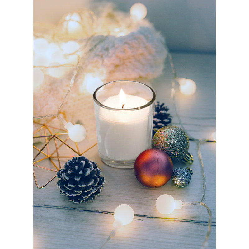 Ensemble de porte-votives de table en verre 100 pièces avec bougie inclus
