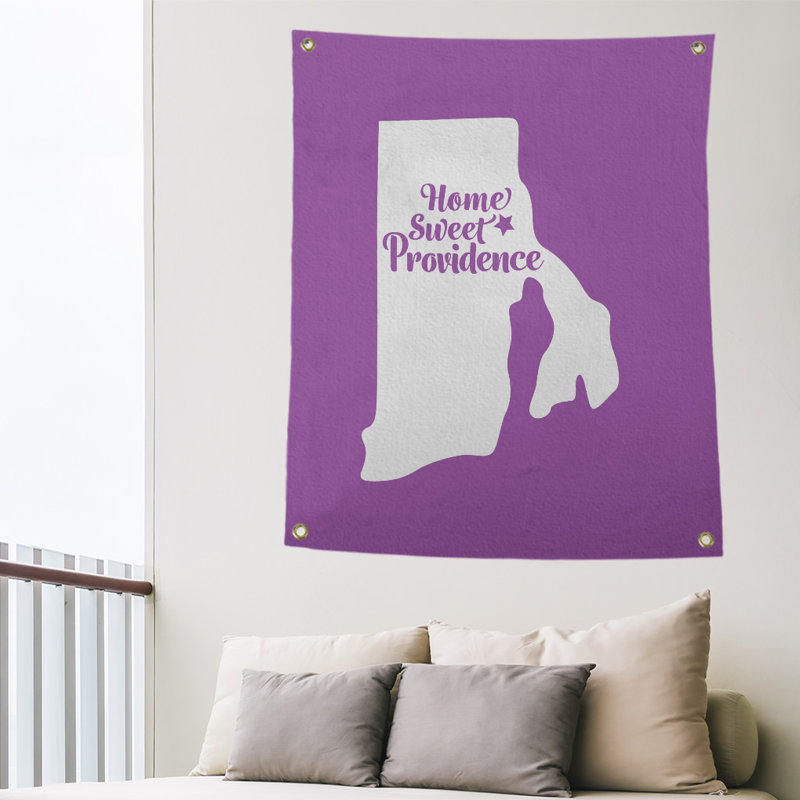 Tapisserie murale rhode island providence, H 80 po x l 59 po, Violet