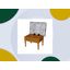 Grand tabouret de pieds en bois avec rangement
