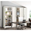 Armoire de rangement en métal 71 po avec portes battantes en acier, 4 tablettes réglables, blanc crème, rouille, pour le garage et le bureau-131180624