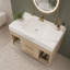 Ensemble de meuble-lavabo flottant 29,9 po avec évier encastré en céramique-600730081-600730080