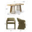 Ensemble de table de salle à manger pour 6 personnes avec table ovale extensible et 6 chaises rembourrées en tissu-1911486584