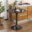 Mid-Century Round Walnut Dining Table With MDF Top And Pedestal Base, Perfect For Small Spaces And Modern Interiors-540107817-555651242-558319753