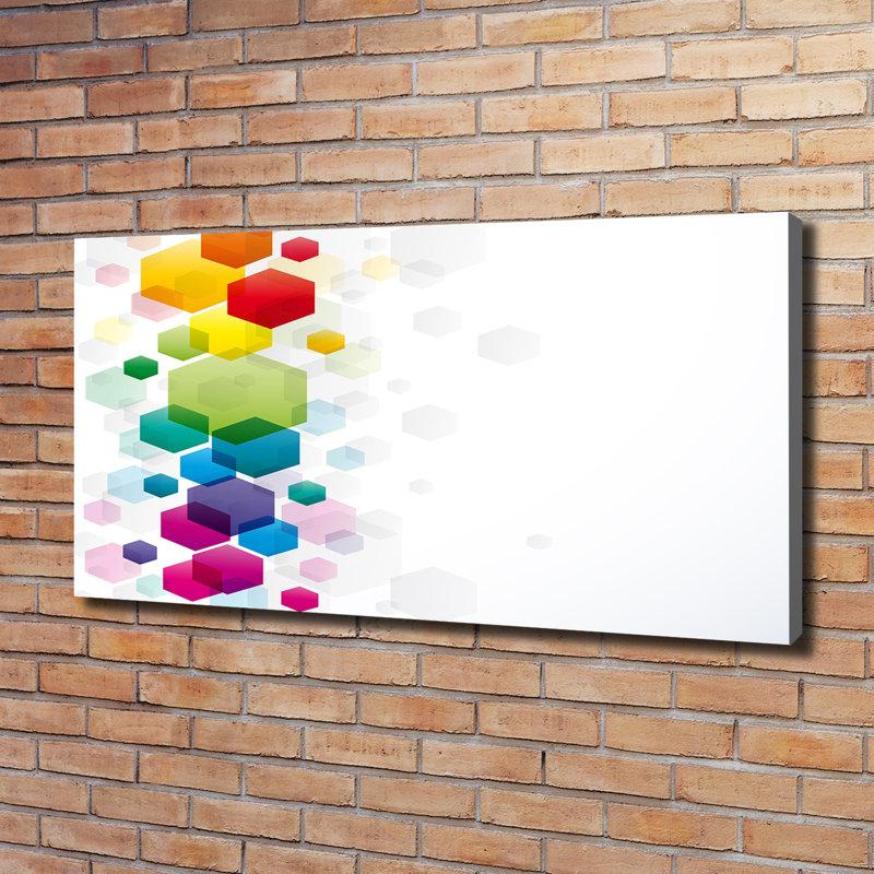 Colorful Cubes - No Frame Print on Canvas