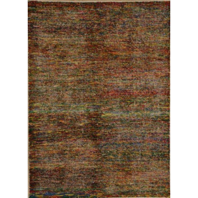 Dexia Cotton Abstract Area Rug in Red/Green