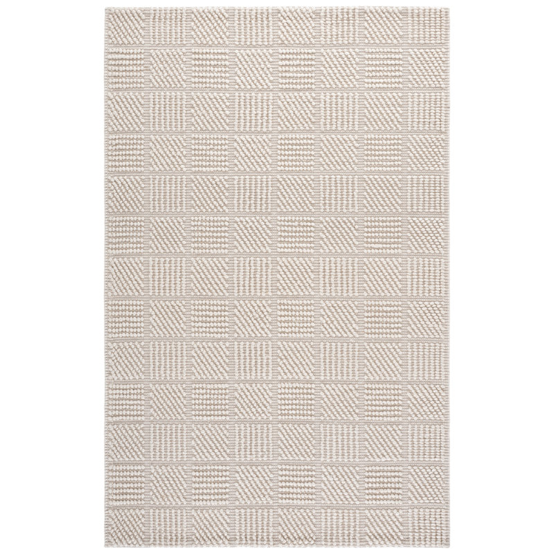 Laine tissée à la main Natura Coton Tapis d'intérieur recyclé P.E.T, Rectangle 9 pi x 12 pi