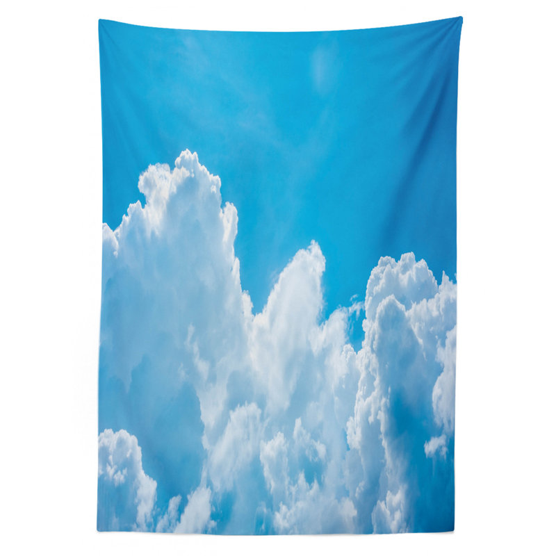 Nappe Clouds, Crystal Clouds in the Sky Heavenly Life Hope, surface de l'image corporelle, couverture de table rectangulaire pour décoration de salle à manger, 52 po x 70 po, bleu blanc
