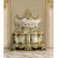 Commode large à 6 tiroirs et 2 portes Mara, or, bois brun Mara
