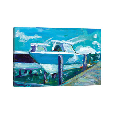 Docked Boats 1 Piece Wrapped Canvas Painting