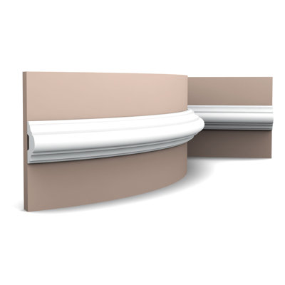 1-3/16 in D x 2 in W x 78-3/4 in L Primed White Plain Flexible Polyurethane Panel Moulding