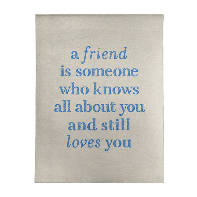 Tapis en chenille poly citation «Love & Friendship» Quotes