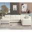 Canapé modulaire de 110,75 po, canapé modulaire surdimensionné, rangement pour chaise longue, canapé moderne en forme de U, canapés rembourrés, chenille, bouton en cristal, salon, appartement
