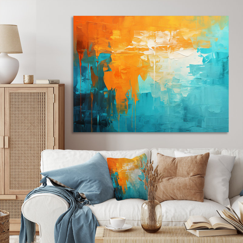 «Jaquaveon Abstract Thailande Tropical Rhythms», reproduction sur toile, H 30 po x l 40 po x P 1,5 po, Toile tendue