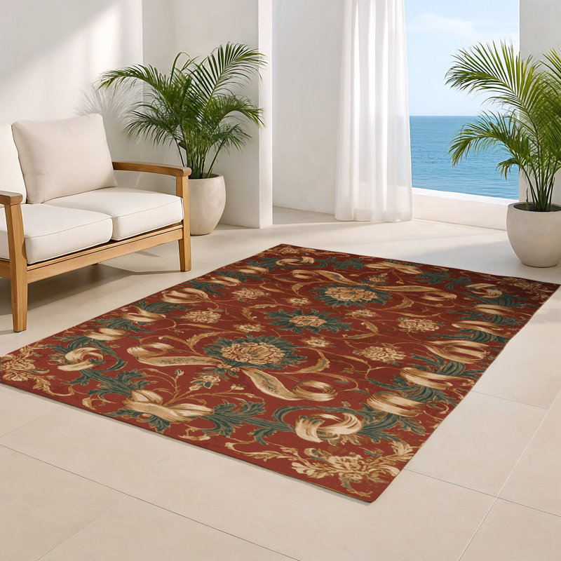 Tapis d'intérieur et d'extérieur brun français, Rectangulaire 2 pi x 3 pi