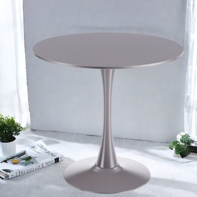 Tables de salle à manger modernes et peu encombrantes, style MDF gris de 31,5 po, style chic Mid-Century