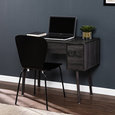 Coiffeuse noire avec miroir - compartiment caché spacieux et tiroir profond pour les accessoires de maquillage